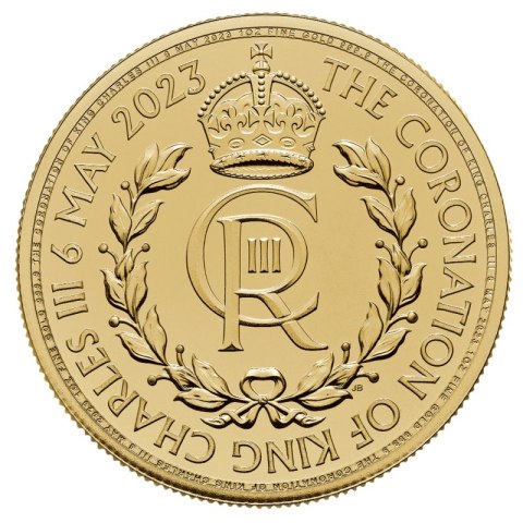 1 uncja złota Koronacja Karola III 2023 – moneta kolekcjonerska The Royal Mint w kapslu