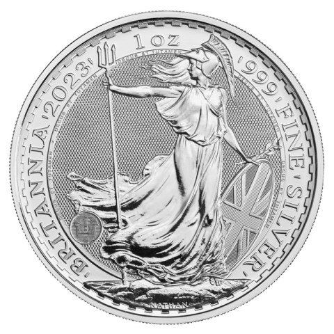 1 oz Britannia 2023 Karol III srebrna moneta w kapslu ochronnym