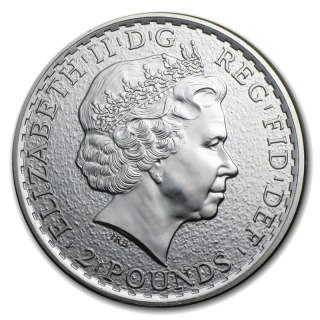 1 Uncja Britannia Srebrna Moneta | Mieszane Roczniki