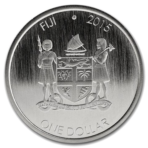 1 oz Fidżi Iguana 2015 srebrna moneta w kapslu ochronnym