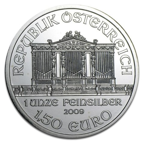 1 oz Filharmonicy Wiedeńscy srebrna moneta mieszane roczniki