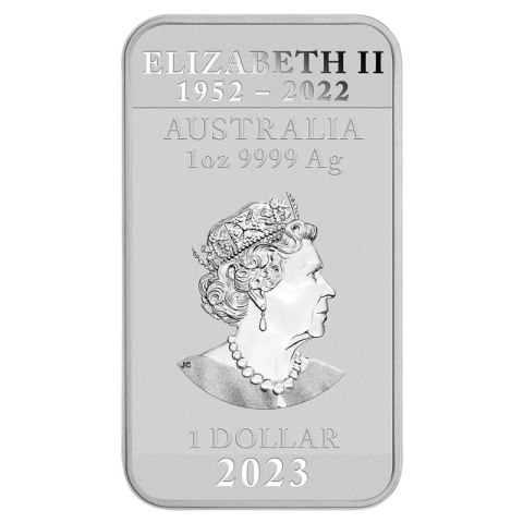 1 oz Smok Prostokątna Srebrna Moneta 2023 Perth Mint