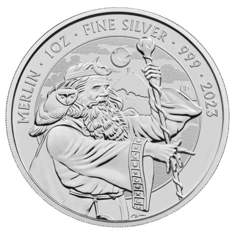 1 oz Merlin 2023 srebrna moneta w kapslu ochronnym – Royal Mint