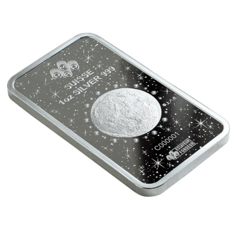 1 oz srebrna sztabka PAMP Lunar Legends Azure Smok 2024 w blistrze – awers z wizerunkiem smoka