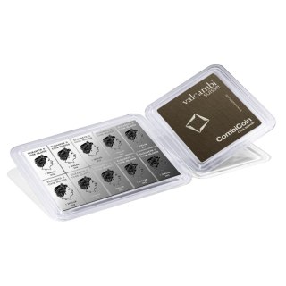 10 x 10 gr Combicoin Srebrna Sztabka | Valcambi