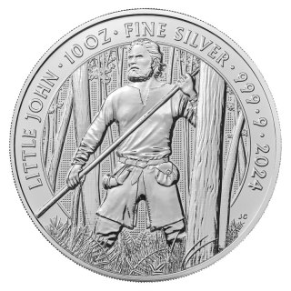 10 oz Mały John Mity i Legendy Srebrna Moneta | 2024
