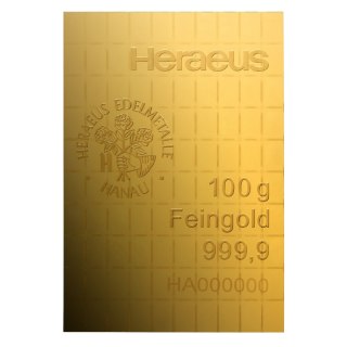 100 x 1 g CombiBar® Złota Sztabka | Heraeus