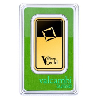 100g Złota Sztabka | Valcambi | Green Gold