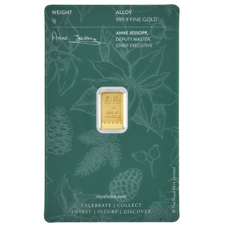 1g Złota Sztabka | Wesołych Świąt | The Royal Mint