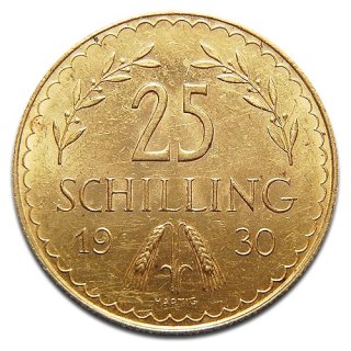 25 Szylingów Austriackich Złota Moneta | 1926 - 1938