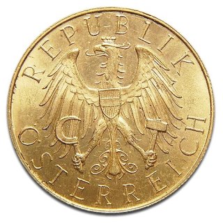 25 Szylingów Austriackich Złota Moneta | 1926 - 1938