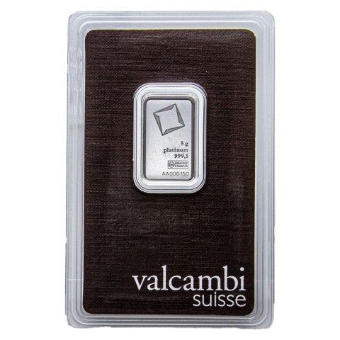 5-gramowa Platynowa Sztabka Valcambi