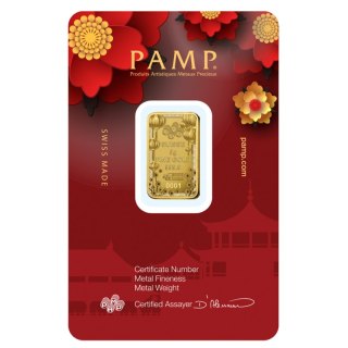 5g Złota Sztabka Good Luck in the Lunar New Year | PAMP