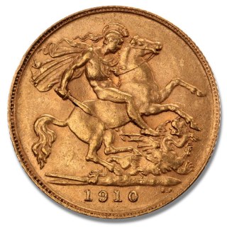 Pół Suwerena Edward VII Złota Moneta | Mieszane Roczniki