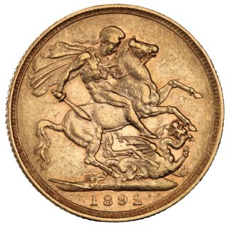 Suweren Królowa Wiktoria Jubileusz Złota Moneta | 1887 - 1893