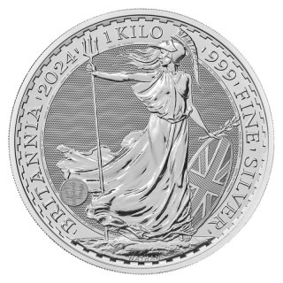 1 Kilogram Britannia Karol III Srebrna Moneta | 2024