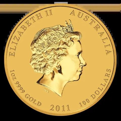1 Uncja Lunar II Rok Królika Złota Moneta | 2011