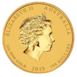 1 Uncja Lunar II Rok Świni Złota Moneta | 2019