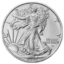 Amerykański Orzeł 2025 srebrna moneta inwestycyjna 1 uncja w kapslu ochronnym