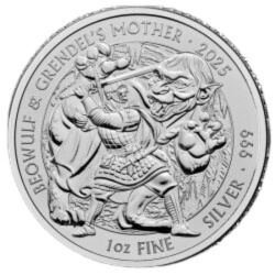 1 oz Beowulf & Grendel Mity i Legendy Srebrna Moneta | 2025