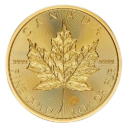 Złota moneta 1 oz Liść Klonowy 2025 z wizerunkiem króla Karola III
