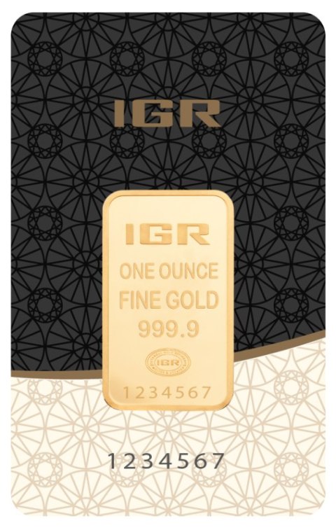 Złota sztabka 1 oz Istanbul Gold Refinery IGR w blistrze – złoto inwestycyjne 999.9 z certyfikatem