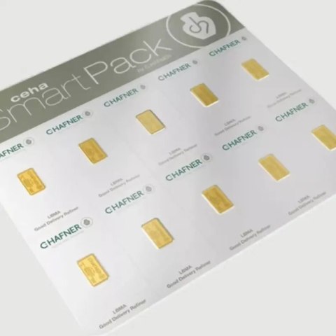 10×1 g Złota Sztabka C.Hafner – SmartPack z certyfikatem autentyczności