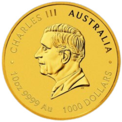 10 Uncji Lunar III Rok Wąż Złota Moneta | 2025