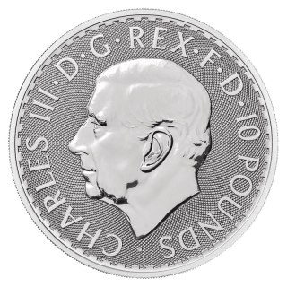 10 oz Britannia Karol III Srebrna Moneta | 2024