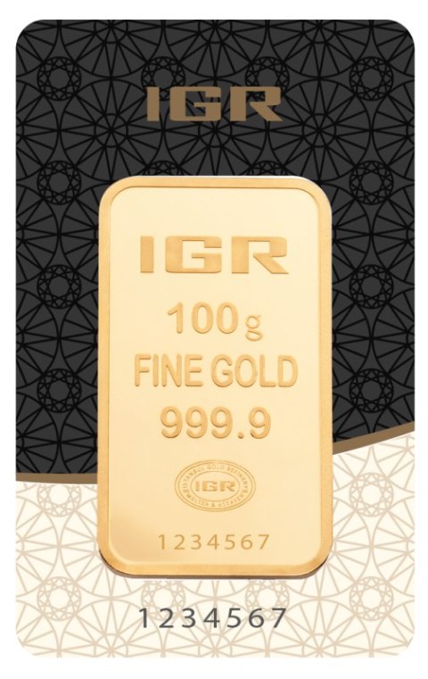 100g sztabka złota Istanbul Gold Refinery w certyfikowanym blistrze