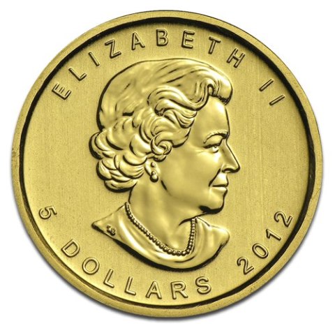 Złota moneta 1/10 oz Liść Klonowy – Maple Leaf z Kanady, mieszane roczniki
