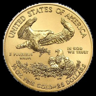 1/2 Uncji Amerykański Orzeł Złota Moneta | 2020