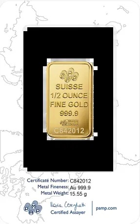 1/2 oz Złota Sztabka Róża | PAMP