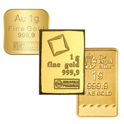 1 g Złota Sztabka – różni producenci LBMA