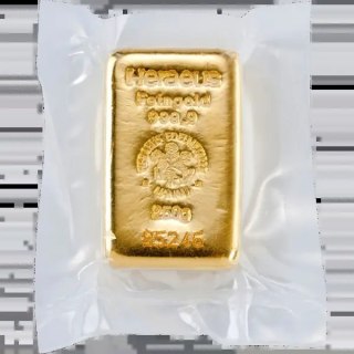250g Złota Sztabka Heraeus