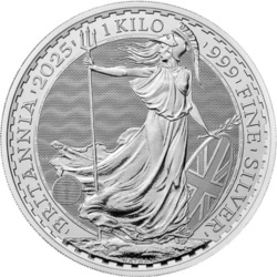 1 Kilogram Britannia Karol III Srebrna Moneta | 2025