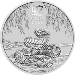 1 kg srebrna moneta Lunar III Rok Węża 2025 w kapslu ochronnym – Perth Mint