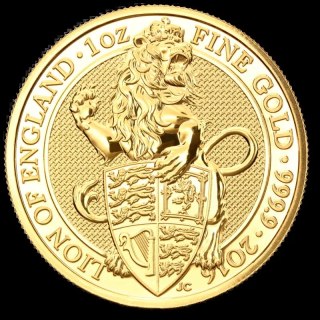 1 Uncja Bestie Królowej Lew Złota Moneta | 2016