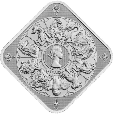 1 oz srebrna sztabka Bestie Królowej Completer 2025 – The Royal Mint, w folii ochronnej