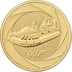 1 oz Bond of the 00’s 2025 złota moneta – rewers z motywem Jamesa Bonda