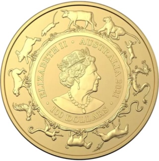1 oz Rok Bawoła Złota Moneta | 2021