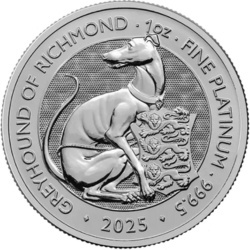 1 oz Tudor Beasts Greyhound of Richmond Platynowa Moneta | 2025