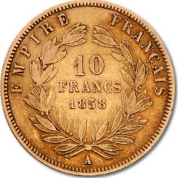 10 French Francs Napoleon III | Gold | 1854-1860