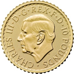 1/10 oz Britannia Karol III Złota Moneta | 2026