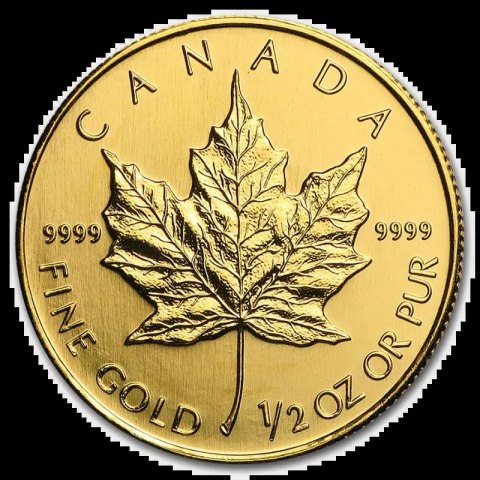 1/2 Uncji Liść Klonowy Złota Moneta | Mieszane Roczniki