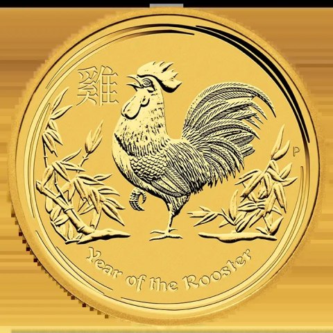 1/20 Uncji Lunar II Rok Koguta Złota Moneta | 2017