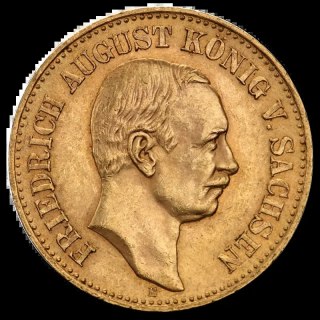 20 Mark König von Sachsen Friedrich August III Goldmünze | 1904-1918
