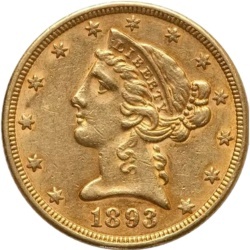 5 Dolarów Liberty Head 1795-1929 – złota moneta inwestycyjna USA