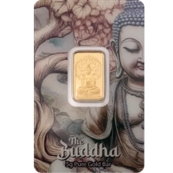 5g Złota Sztabka PAMP Lucky Buddha – złoto inwestycyjne z motywem Buddy, próba 999.9