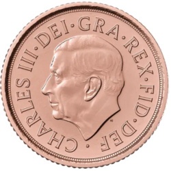 Pół Suwerena Karol III 2025 – złota moneta z wizerunkiem nowego monarchy